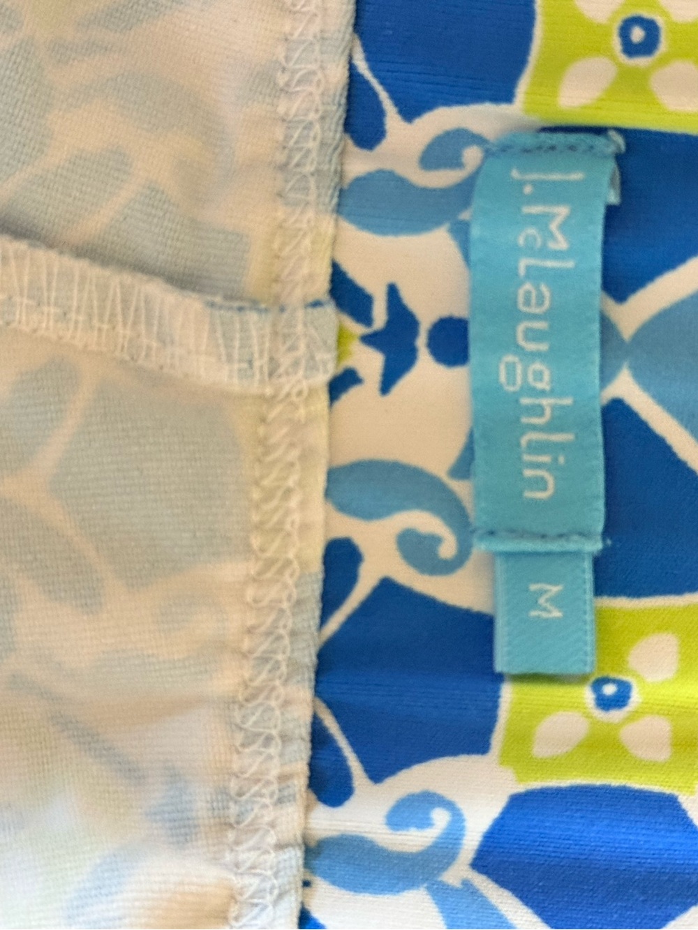 J.McLaughlin Lime Green Blue Skort. Stretch material. EUC Side zip pockets. M - Picture 8 of 11
